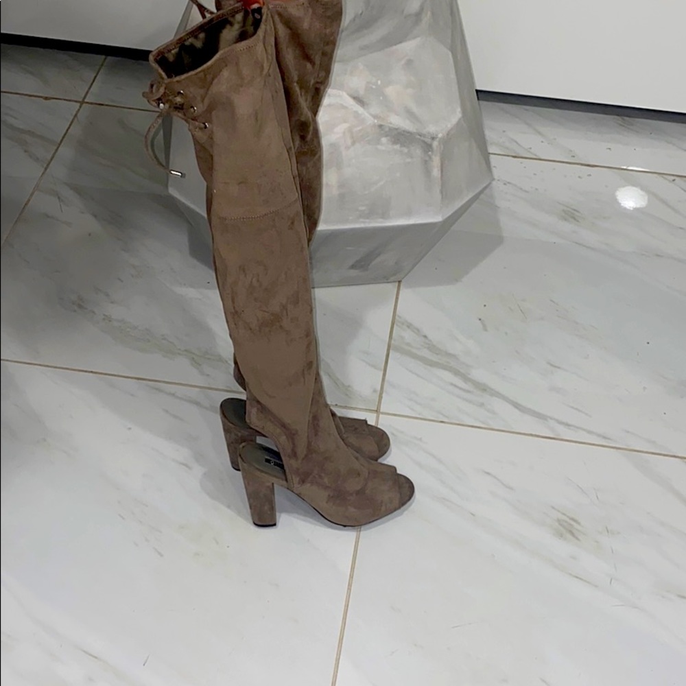 Guess Suede Open Toe Boots